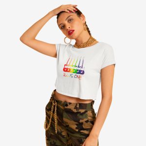 Pride Guitars Cropped Tee in White