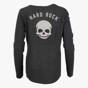 Guitar Company Lace Up Skull Thermal in Black with Skull Design