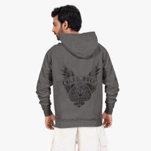 Casino Spade Wings Grey Hoodie
